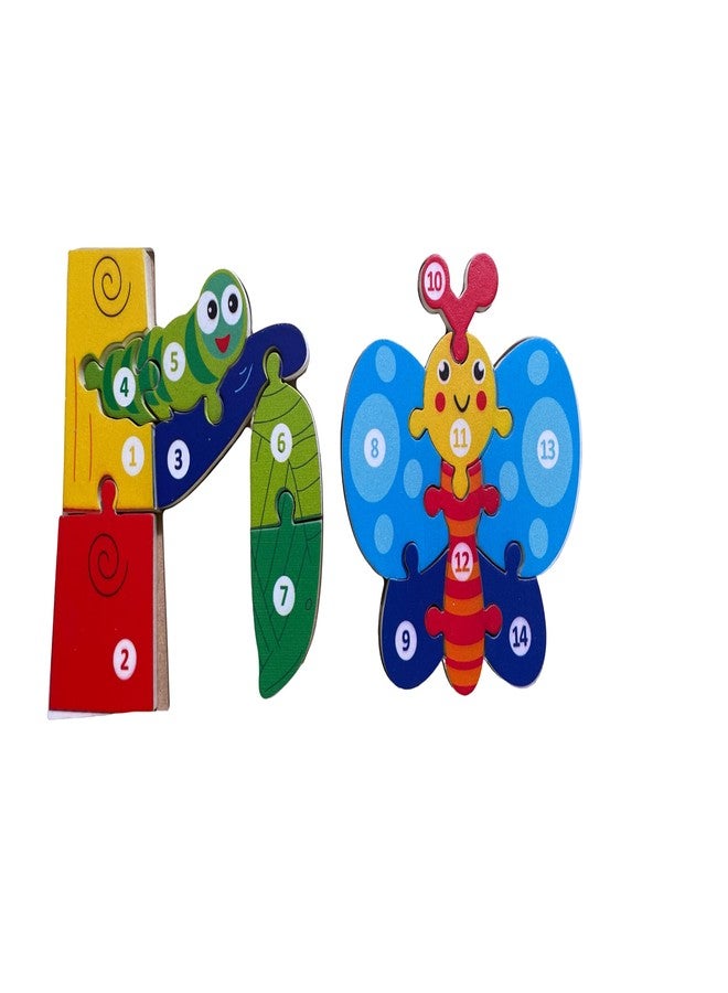 Kinder Creative Butterfly Life Cycle Puzzle,Chunky Stacking Farm Animals Puzzle,Geometrical Column Blocks for Toddlers, Educational Puzzle and Toys for Kids Pack of 3 - Image 2